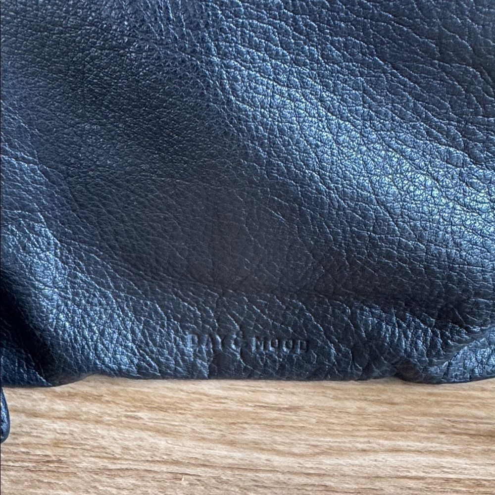 Anthropologie DAY & MOOD Black Leather Backpack Sleek Minimalist Chic Casual EUC - Picture 13 of 16